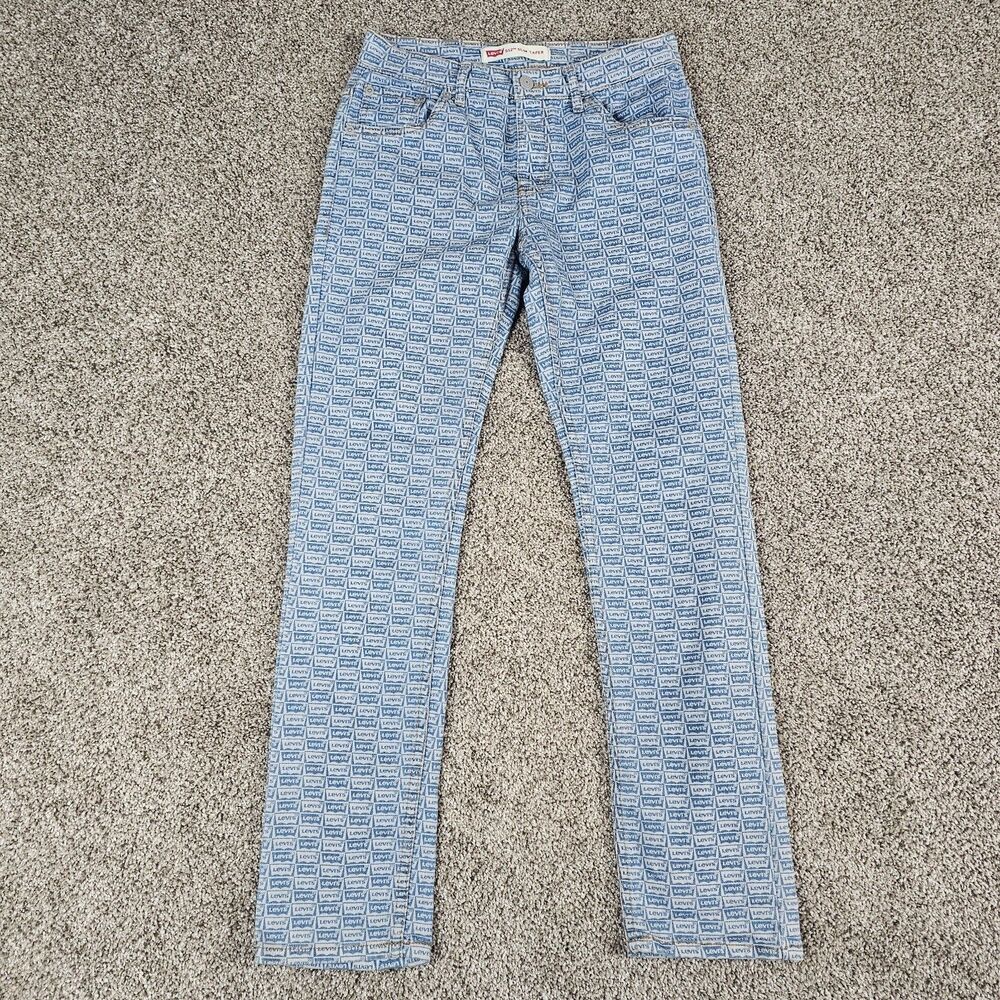 Levis Jeans Womens 16 Regular 28x28 Straight Logo AOP Logo Red Tab